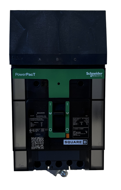 Square D BGA34040YZ I-Line Circuit Breaker, 3 Pole, 40A, 480Y/277V AC, 35kA, Thermal Magnetic