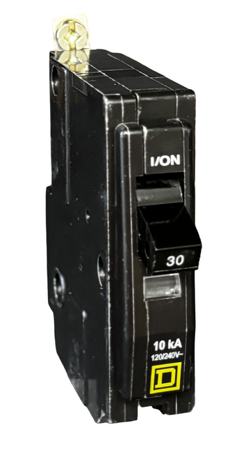 Square D QOB130 Mini Circuit Breaker | QO Series | 30A | 1-Pole | 120/240V AC | 10kA | Bolt-On