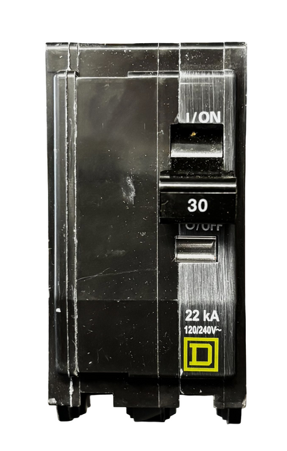 Square D QOB230VH Mini Circuit Breaker | QO Series | 30A | 2-Pole | 120/240V AC | 22kA | Bolt-On
