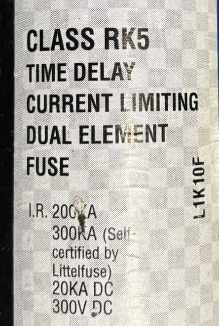 Littelfuse FLSR125ID 125A Current-Limiting Fuse – 600V AC / 300V DC, RK5, Indicating