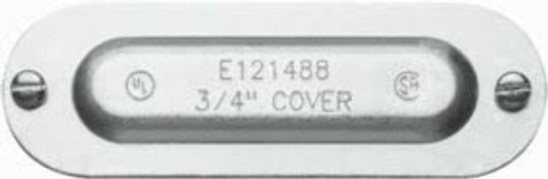 Crouse Hinds 250 Conduit Body Cover Material: Aluminum Diameter: 3/4 Inch E121488, Gaskets Not Included