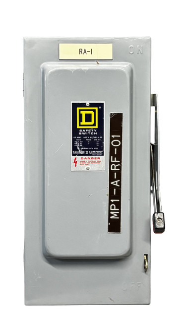 Square D HU-362 Non-Fusible Heavy-Duty Disconnect 60A 3-Pole 600V AC/DC NEMA 1