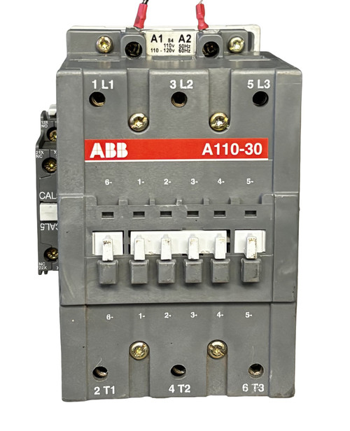 ABB A110-30-11-84 Contactor – 3-Pole, 120VAC Coil, Magnetic, Screw Terminals
