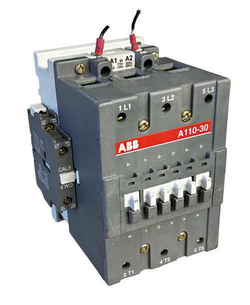 ABB A110-30-11-84 Contactor – 3-Pole, 120VAC Coil, Magnetic, Screw Terminals