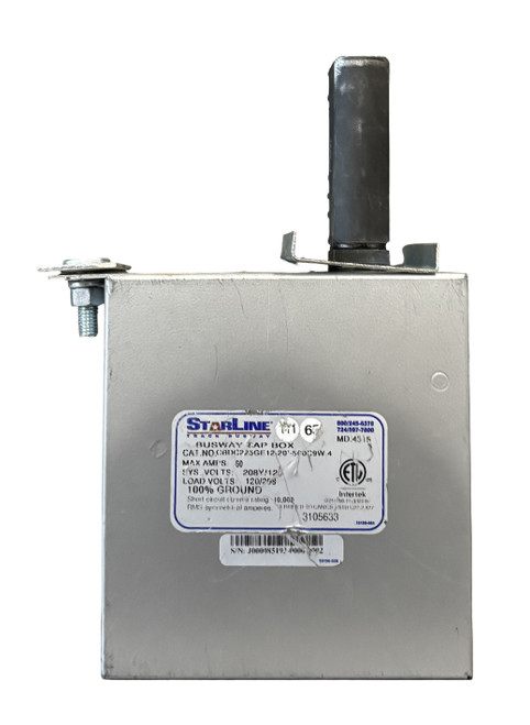 Starline CBDC225GE12-20'-560C9W-4 Busway Tap Box – 60A, 120V, 10kA, NEMA 560C9W, w/ QOU360 Breaker