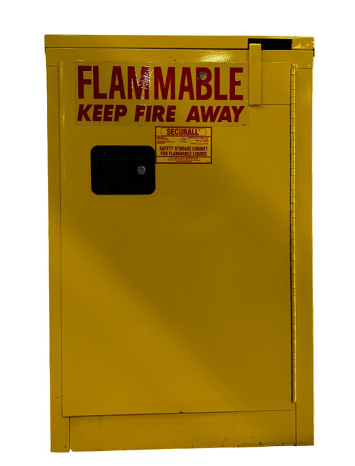 Securall A305 12-Gallon Flammable Safety Cabinet – Self-Close, Self-Latch, 18-Gauge Double Wall
