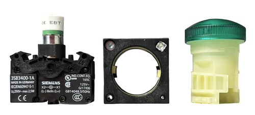 Siemens 3SB3240-6BA40 22mm Green LED Indicator Light – Industrial Control Panel