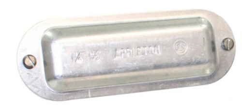 Appleton K125-150-A Conduit Body Cover Material: Stamped Aluminum Diameter: 1-1/4 - 1-1/2 Inch Screw-On