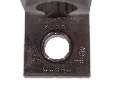 Burndy KA29U Aluminum Mechanical Lug 6-250 kcmil Single Barrel 1-Hole