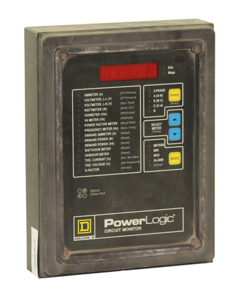 Square D CM-2350 Power Logic Circuit Monitor With IOM-44 Module Class: 3020