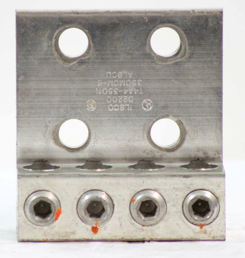 ILSCO T4A4-350N Aluminum Mechanical Lug 350-6AWG 350-6 4 Port 4 Holes 1/2in Bolt