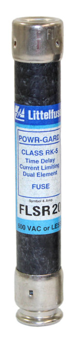 Littelfuse FLSR-20 Fuse 20A 600V Powr-Gard Class RK5 Time Delay Dual Element