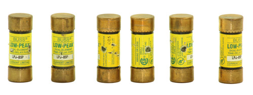 Bussmann LPJ-8SP Fuses 8A 600V Diameter: 3/4 Inch L: 1-1/4 Inch Low-Peak Type D