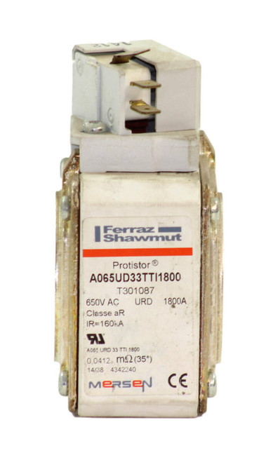 Ferraz Shawmut A065UD33TTI1800 Protistor Fuse T301087 - 1800A 650V w/Microswitch  MS3V1-5