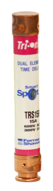 Ferraz Shawmut TRS15R Fuse 15A 600V Trionic Smart Spot Dual Element Time Delay Class RK5