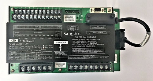 ASCO 5220D Power Manager xP with Display, 5200 Series, 629269