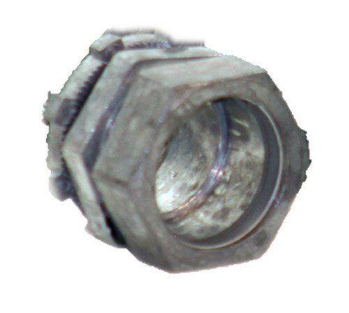 Bridgeport 252DC2 Compression Connector Material: Zinc Die Cast Size: 1 Inch Used to Join Steel EMT to Box or Enclosure. Concrete-Tight.