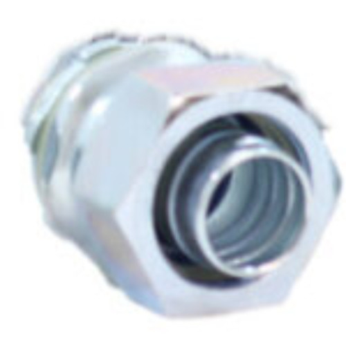 Emerson 4QS75T Straight Connector Material: Steel Size: 3/4 Inch Liquidtight, Zinc Plated, with Insulator