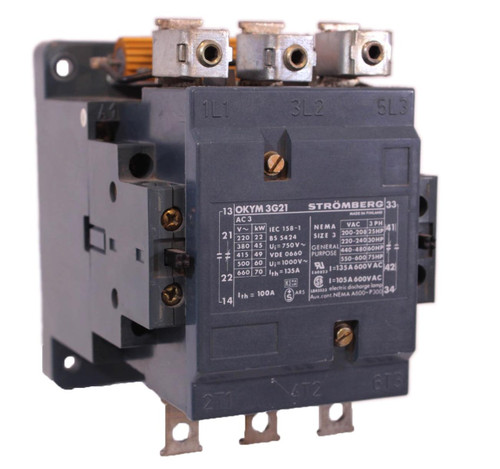 Stromberg OKYM 3G21 Contactor 135A 600V NEMA 3 Coil 125V