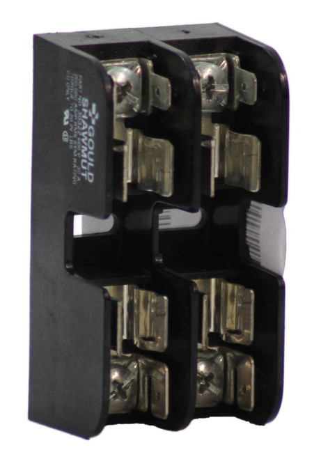 Gould Shawmut 30322 Fuse Holder 30A 600V 2P 200,000 AMP RMS Sym Rating, Torque To 20 In Lbs only