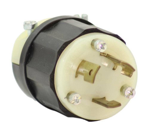 Leviton 2661 Locking Plug 30A 125/250V 3P 3 Wire, NEMA L10-30P, Industrial Grade, Non-Grounding