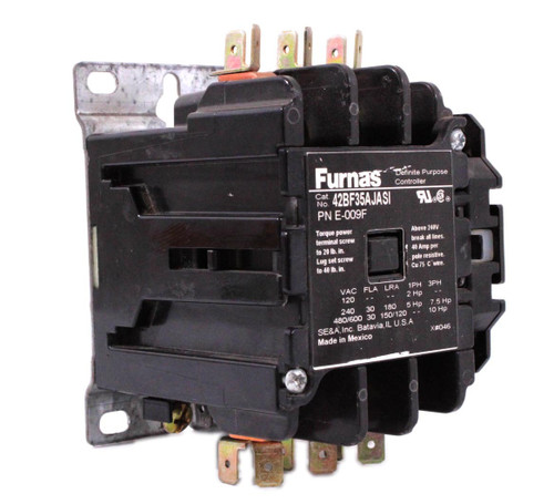 Furnas 42BF35AJASI Definite Purpose Controller 30A 240V 3P 24V Coil w/Aux 49ACR6