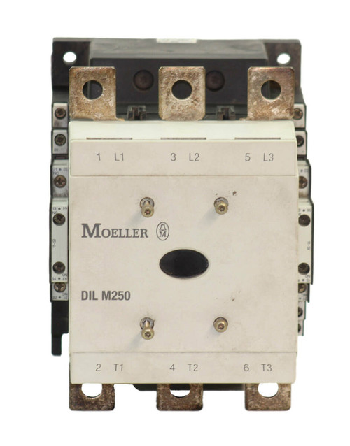 Moeller DIL M250/22 Contactor 300A 600V 24-48V Coil w/2 Auxiliary DIL M 820-XHI