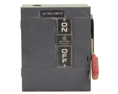 General Electric THN3361 Non Fusible Disconnect Switch 30A 600V 3P NEMA: 1 Non-Fusible: Yes