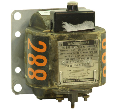 Westinghouse 254A478G02 Transformer 4kVA Primary: 288 Secondary: 120