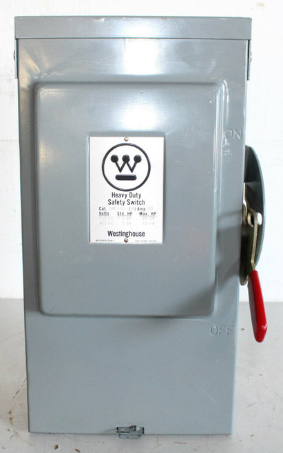 Westinghouse RHF-361 Fusible Disconnect | 30A | 600V | 3-Pole | NEMA 3R | Heavy Duty