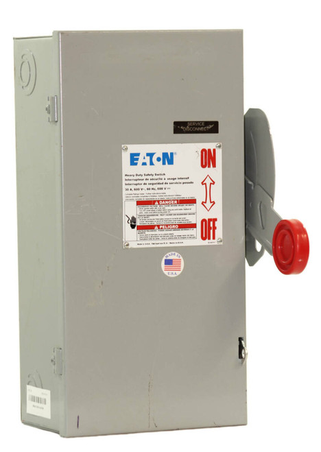 Eaton DH261UGKN Heavy Duty Safety Switch 30A 600V 3P NEMA: 1 Non-Fusible: Yes Heavy Duty Safety Switch