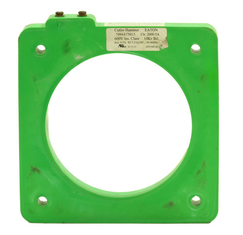 Cutler-Hammer 7494A73H13 Current Transformer | 2000:5A | 600V | 10kV BIL | 50–400Hz | Indoor