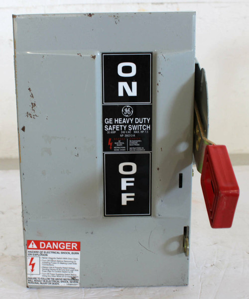 GE TH4321 Fusible Disconnect | 30A | 240V | 3-Pole | NEMA 1 | Heavy Duty Spec-Setter