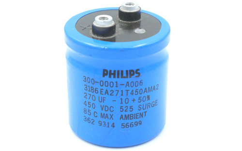Philips 3186EA271T450AMA2 Electrolytic Capacitor 40V Diameter: 2 Inch 270Ã‚ÂµF 300-0001-A006