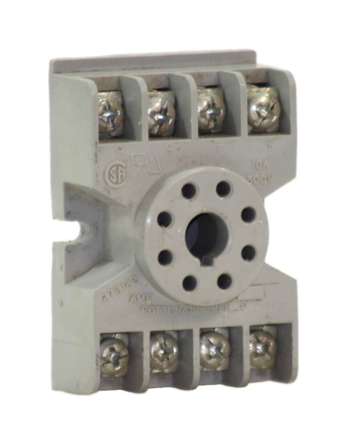 Potter and Brumfield 27E122 Relay Socket 10A 300V 8PINS