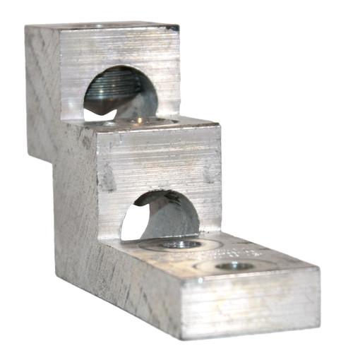 Ilsco PB2-600 Dual-Rated Panelboard Lug, 2-Port, 2 AWG–600 kcmil, Aluminum, Tin-Plated