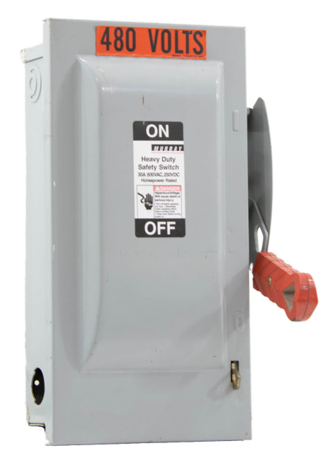 Murray HHN421NW Safety Switch 30A 600V 250VDC 3P Heavy Duty Electrical Disconnect