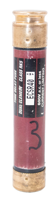 Edison Bullet ECSR40 Fuse 600V 40A 200KA RK5 Time Delay Dual Element Current Limiting