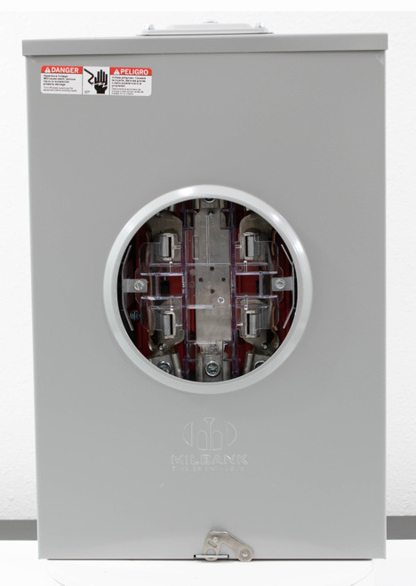 Milbank U9801-RXL Meter Socket | 200A 600V | 3P 1PH | Hub Type | Lever Bypass | Ringless