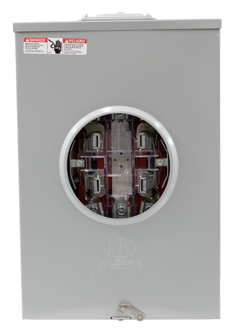 Milbank U9801-RXL Meter Socket – 200A | 1-Position | Ringless | Lever Bypass | 1-Phase | Surface Mount | 600V | Type 3R