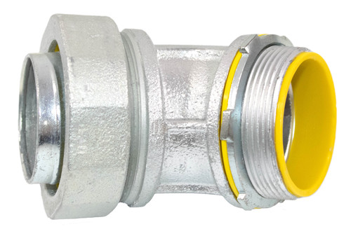 Eaton LTB20045 45 Degree Angle Male Connector with Insulated throat Bushing 2in
