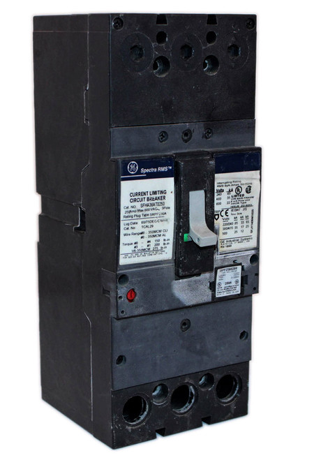 General Electric SFHA36AT0250 Breaker 250A 600V 3P w/200A SRPF250A200 Trip Unit