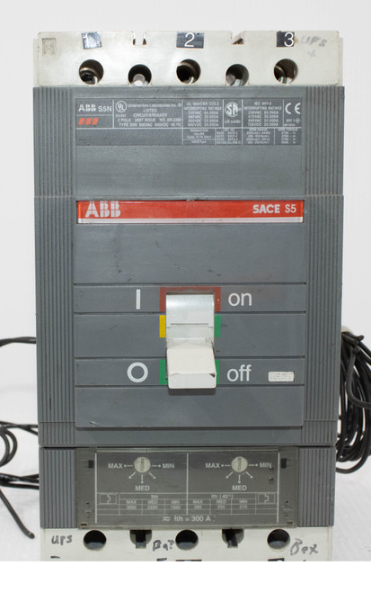 ABB S5N-3P-300A Breaker 300A 600V 3P 22KA SACE S5 SN5 Shunt + Auxiliary