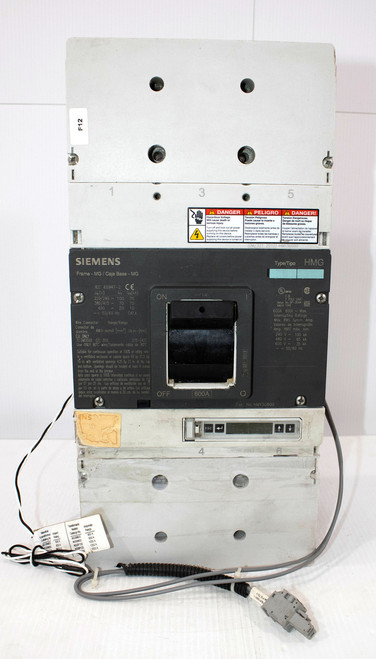 Siemens HMY3G600 Breaker 600A 600V 3P 35KA Digital Trip Auxiliary + Shunt HMG