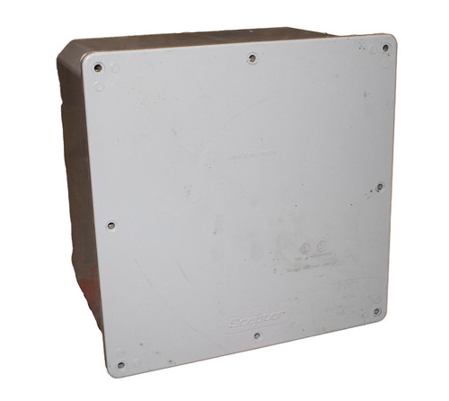 SCEPTER JBX12126 Junction Pull Box PVC 13x13x9 Waterproof Gasket