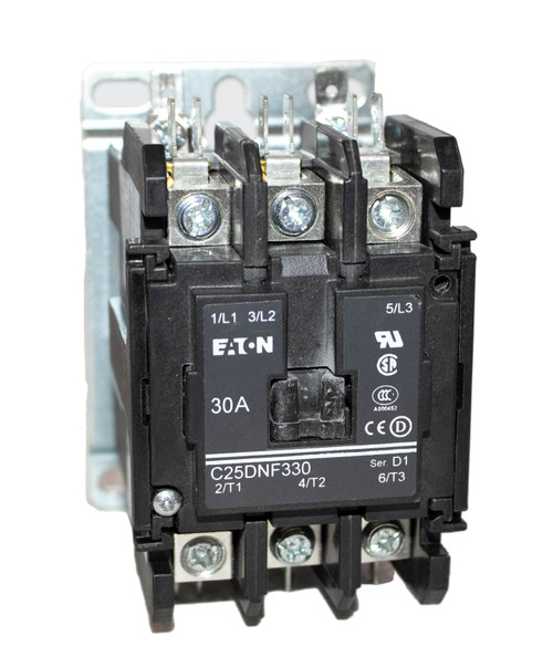 Eaton C25DNF330 Contactor 40A 480V Series D1 Coil 24V 50/60Hz