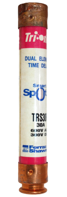 Ferraz Shawmut TRS30R Fuse 30A 600V 200kA Class RK5 Smart-Spot Time Delay