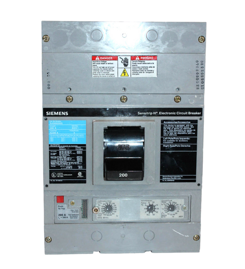 Siemens SJD69200G Circuit Breaker | 200A | 600V AC | 3-Pole | 35kA | JD Frame