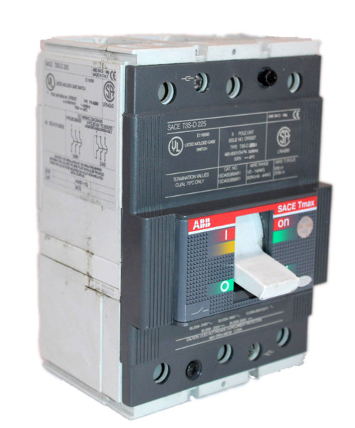 ABB T3S-D SACE Tmax Molded Case Switch | 225A | 3 Pole | 480-600Y/347V AC | 50/60Hz ABB T3S-D SACE Tmax Molded Case Switch | 225A | 3 Pole | 480-600Y/347V AC | 50/60Hz