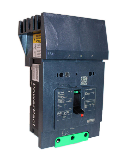 Square D BDA34100Y PowerPact I-Line Breaker 100A 480Y/277V 3P 18kA